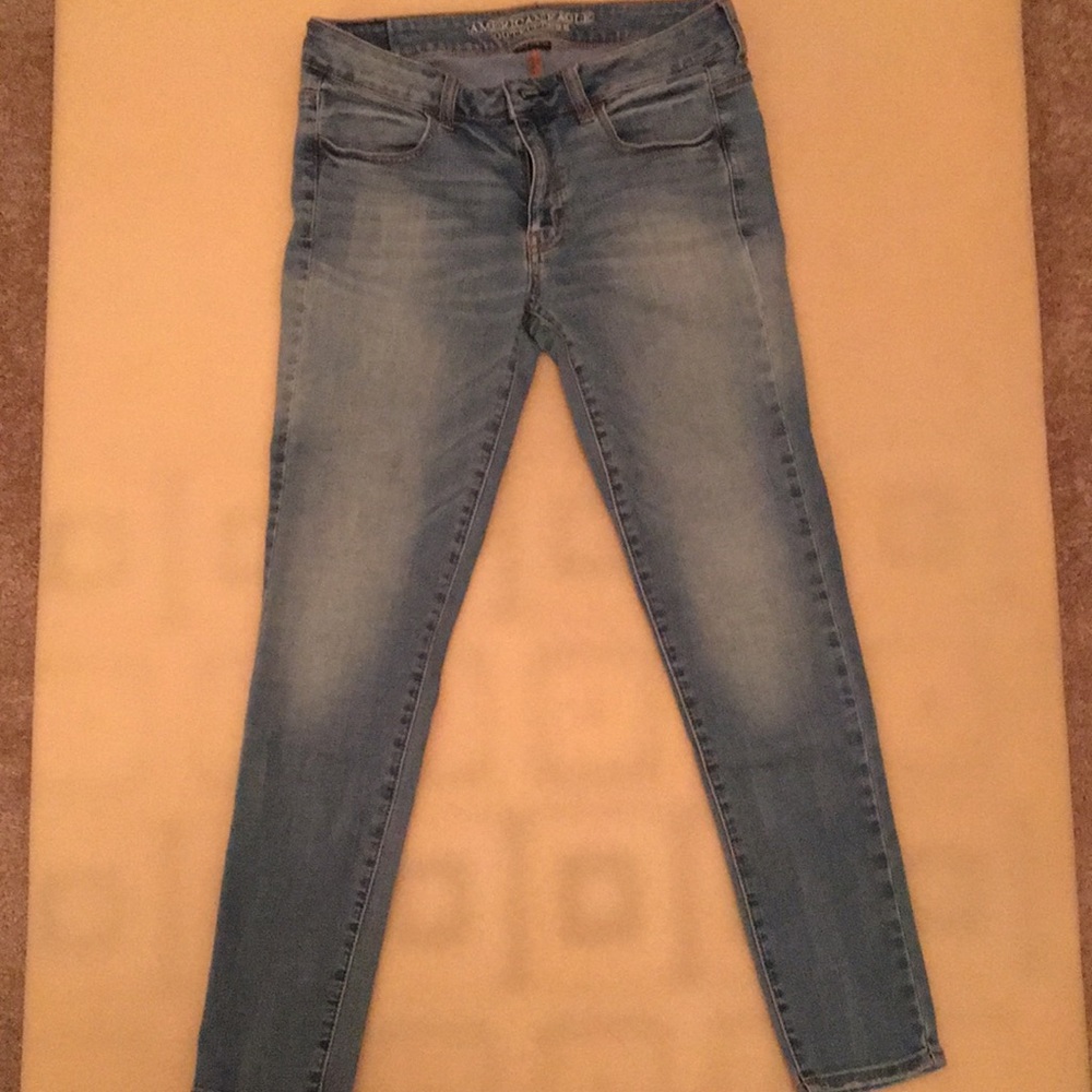 American eagle stretch jegging white light wash 10